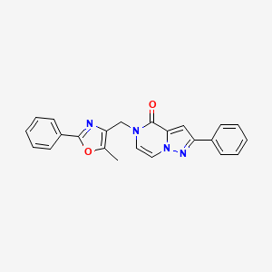5-((5-methyl-2-phenyloxazol-4-yl)methyl)-2-phenylpyrazolo[1,5-a]pyrazin-4(5H)-one
