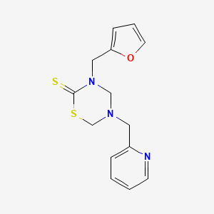 3-(Furan-2-ylmethyl)-5-(pyridin-2-ylmethyl)-1,3,5-thiadiazinane-2-thione