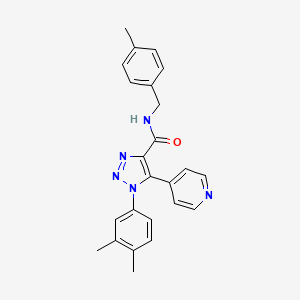 molecular formula C24H23N5O B2777960 1-(3,4-dimethylphenyl)-N-[(4-methylphenyl)methyl]-5-(pyridin-4-yl)-1H-1,2,3-triazole-4-carboxamide CAS No. 1207030-41-8