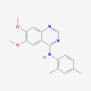 molecular formula C18H19N3O2 B2777975 N-(2,4-dimethylphenyl)-6,7-dimethoxyquinazolin-4-amine CAS No. 477855-10-0