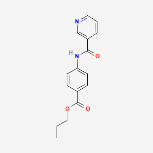 molecular formula C16H16N2O3 B2777977 propyl 4-(pyridine-3-amido)benzoate CAS No. 346724-12-7