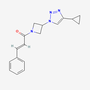 molecular formula C17H18N4O B2777979 (E)-1-(3-(4-cyclopropyl-1H-1,2,3-triazol-1-yl)azetidin-1-yl)-3-phenylprop-2-en-1-one CAS No. 2097940-43-5