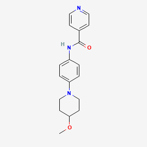 molecular formula C18H21N3O2 B2777995 N-(4-(4-methoxypiperidin-1-yl)phenyl)isonicotinamide CAS No. 1448069-76-8