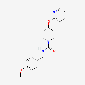 molecular formula C19H23N3O3 B2778040 N-(4-methoxybenzyl)-4-(pyridin-2-yloxy)piperidine-1-carboxamide CAS No. 1448135-41-8