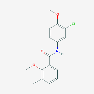 molecular formula C16H16ClNO3 B277805 N-(3-chloro-4-methoxyphenyl)-2-methoxy-3-methylbenzamide 