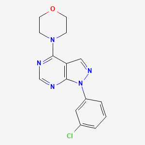 molecular formula C15H14ClN5O B2778052 1-(3-chlorophenyl)-4-(morpholin-4-yl)-1H-pyrazolo[3,4-d]pyrimidine CAS No. 872623-05-7