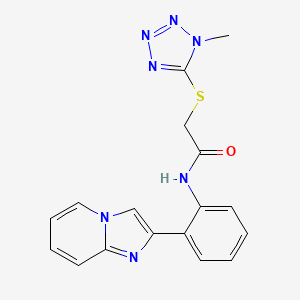 molecular formula C17H15N7OS B2778053 N-(2-(imidazo[1,2-a]pyridin-2-yl)phenyl)-2-((1-methyl-1H-tetrazol-5-yl)thio)acetamide CAS No. 1797729-56-6