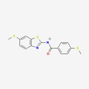 molecular formula C16H14N2OS3 B2778058 4-(methylthio)-N-(6-(methylthio)benzo[d]thiazol-2-yl)benzamide CAS No. 922627-12-1