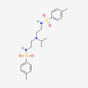 molecular formula C21H31N3O4S2 B2778075 bis[2-(4-methylbenzenesulfonamido)ethyl](propan-2-yl)amine CAS No. 132066-03-6