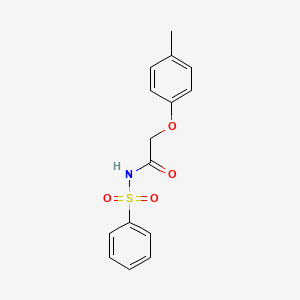 molecular formula C15H15NO4S B2778091 N-(benzenesulfonyl)-2-(4-methylphenoxy)acetamide CAS No. 17811-67-5