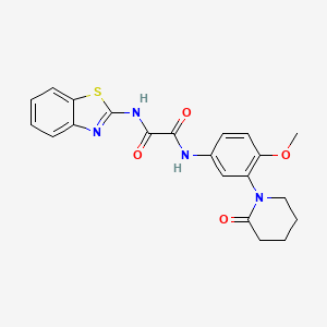 molecular formula C21H20N4O4S B2778093 N-(1,3-benzothiazol-2-yl)-N'-[4-methoxy-3-(2-oxopiperidin-1-yl)phenyl]ethanediamide CAS No. 941921-13-7
