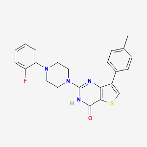 molecular formula C23H21FN4OS B2778094 2-(4-(2-fluorophenyl)piperazin-1-yl)-7-(p-tolyl)thieno[3,2-d]pyrimidin-4(3H)-one CAS No. 1226443-17-9