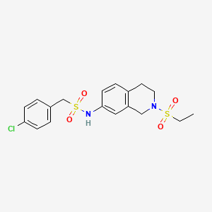 1-(4-chlorophenyl)-N-(2-(ethylsulfonyl)-1,2,3,4-tetrahydroisoquinolin-7-yl)methanesulfonamide
