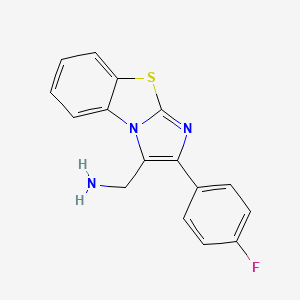 molecular formula C16H12FN3S B2778144 C-[2-(4-Fluoro-phenyl)-benzo[d]imidazo[2,1-b]-thiazol-3-yl]-methylamine CAS No. 522651-98-5