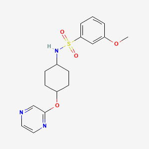 3-methoxy-N-((1r,4r)-4-(pyrazin-2-yloxy)cyclohexyl)benzenesulfonamide