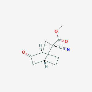 molecular formula C11H13NO3 B2778148 Methyl (1R,2R,4R)-2-cyano-5-oxobicyclo[2.2.2]octane-2-carboxylate CAS No. 2580103-74-6