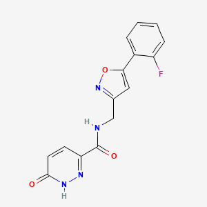 N-((5-(2-fluorophenyl)isoxazol-3-yl)methyl)-6-oxo-1,6-dihydropyridazine-3-carboxamide