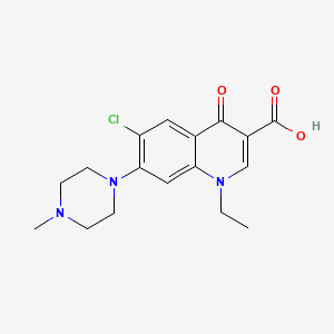 molecular formula C17H20ClN3O3 B2778153 6-Chloro-1-ethyl-7-(4-methylpiperazin-1-yl)-4-oxo-1,4-dihydroquinoline-3-carboxylic acid 