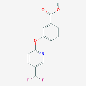 molecular formula C13H9F2NO3 B2778155 3-[5-(Difluoromethyl)pyridin-2-yl]oxybenzoic acid CAS No. 2248280-17-1