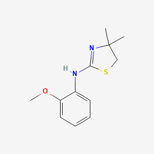 molecular formula C12H16N2OS B2778193 N-(2-methoxyphenyl)-4,4-dimethyl-4,5-dihydro-1,3-thiazol-2-amine CAS No. 522607-01-8