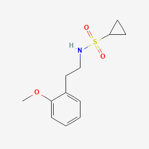 molecular formula C12H17NO3S B2778207 N-(2-methoxyphenethyl)cyclopropanesulfonamide CAS No. 1203087-24-4