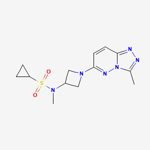 molecular formula C13H18N6O2S B2778218 N-methyl-N-(1-(3-methyl-[1,2,4]triazolo[4,3-b]pyridazin-6-yl)azetidin-3-yl)cyclopropanesulfonamide CAS No. 2319786-30-4
