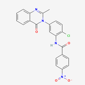 molecular formula C22H15ClN4O4 B2778219 N-(2-chloro-5-(2-methyl-4-oxoquinazolin-3(4H)-yl)phenyl)-4-nitrobenzamide CAS No. 899969-23-4