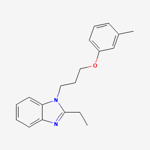 molecular formula C19H22N2O B2778221 2-ethyl-1-[3-(3-methylphenoxy)propyl]-1H-1,3-benzodiazole CAS No. 714260-89-6