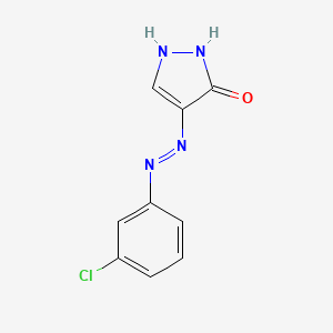 molecular formula C9H7ClN4O B2778234 1H-pyrazole-4,5-dione 4-[N-(3-chlorophenyl)hydrazone] CAS No. 338416-83-4