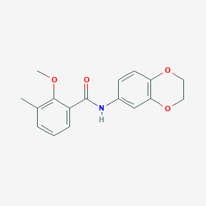 molecular formula C17H17NO4 B277824 N-(2,3-dihydro-1,4-benzodioxin-6-yl)-2-methoxy-3-methylbenzamide 