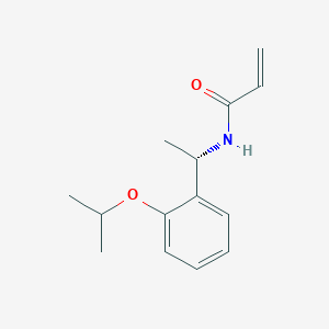 molecular formula C14H19NO2 B2778249 N-[(1S)-1-(2-Propan-2-yloxyphenyl)ethyl]prop-2-enamide CAS No. 2361608-36-6