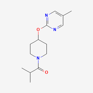 molecular formula C14H21N3O2 B2778252 2-Methyl-1-{4-[(5-methylpyrimidin-2-yl)oxy]piperidin-1-yl}propan-1-one CAS No. 2380080-78-2