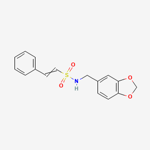N-[(2H-1,3-benzodioxol-5-yl)methyl]-2-phenylethene-1-sulfonamide