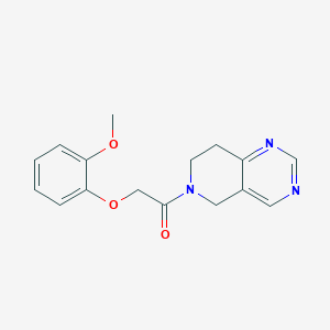 molecular formula C16H17N3O3 B2778275 1-(7,8-dihydropyrido[4,3-d]pyrimidin-6(5H)-yl)-2-(2-methoxyphenoxy)ethanone CAS No. 1797183-61-9
