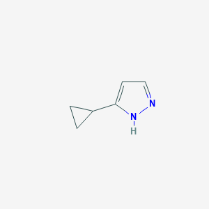 molecular formula C6H8N2 B027783 3-环丙基-1H-吡唑 CAS No. 100114-57-6