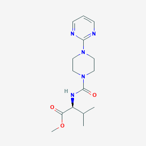 molecular formula C15H23N5O3 B2778301 Methyl (2S)-3-methyl-2-[(4-pyrimidin-2-ylpiperazine-1-carbonyl)amino]butanoate CAS No. 1374564-49-4