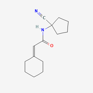 molecular formula C14H20N2O B2778334 N-(1-cyanocyclopentyl)-2-cyclohexylideneacetamide CAS No. 1311589-23-7