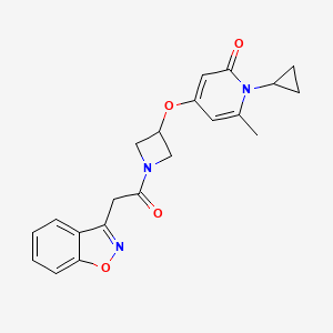 4-((1-(2-(benzo[d]isoxazol-3-yl)acetyl)azetidin-3-yl)oxy)-1-cyclopropyl-6-methylpyridin-2(1H)-one