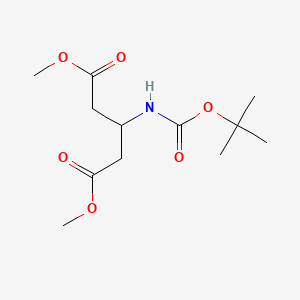 molecular formula C12H21NO6 B2778370 Dimethyl 3-(Boc-amino)pentanedioate CAS No. 82803-55-2