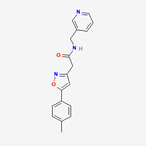 N-(pyridin-3-ylmethyl)-2-(5-(p-tolyl)isoxazol-3-yl)acetamide