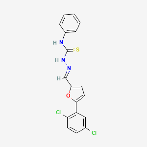 (E)-2-((5-(2,5-dichlorophenyl)furan-2-yl)methylene)-N-phenylhydrazinecarbothioamide