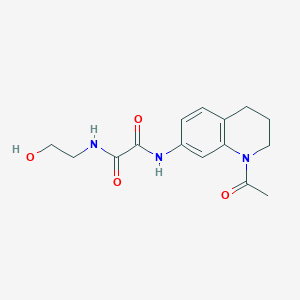 molecular formula C15H19N3O4 B2778385 N1-(1-acetyl-1,2,3,4-tetrahydroquinolin-7-yl)-N2-(2-hydroxyethyl)oxalamide CAS No. 898424-14-1