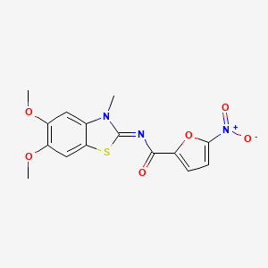 (Z)-N-(5,6-dimethoxy-3-methylbenzo[d]thiazol-2(3H)-ylidene)-5-nitrofuran-2-carboxamide