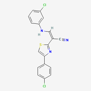 (Z)-3-((3-chlorophenyl)amino)-2-(4-(4-chlorophenyl)thiazol-2-yl)acrylonitrile
