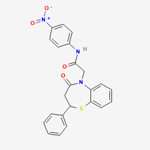 N-(4-nitrophenyl)-2-(4-oxo-2-phenyl-3,4-dihydro-1,5-benzothiazepin-5(2H)-yl)acetamide