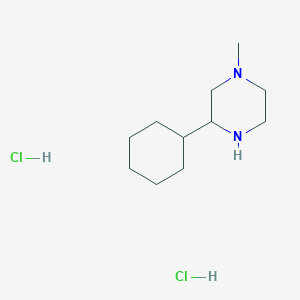 molecular formula C11H24Cl2N2 B2778390 3-Cyclohexyl-1-methylpiperazine;dihydrochloride CAS No. 2375270-14-5