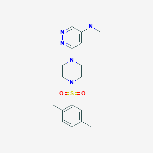 molecular formula C19H27N5O2S B2778391 N,N-dimethyl-6-(4-((2,4,5-trimethylphenyl)sulfonyl)piperazin-1-yl)pyridazin-4-amine CAS No. 1795415-51-8