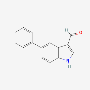 molecular formula C15H11NO B2778392 5-phenyl-1H-indole-3-carbaldehyde CAS No. 141835-34-9