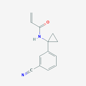 molecular formula C13H12N2O B2778405 N-[1-(3-Cyanophenyl)cyclopropyl]prop-2-enamide CAS No. 2411242-88-9