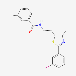 molecular formula C20H19FN2OS B2778419 N-{2-[2-(3-fluorophenyl)-4-methyl-1,3-thiazol-5-yl]ethyl}-3-methylbenzamide CAS No. 923107-37-3